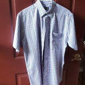 Orvis Blue Plaid Casual Button Down Shirt